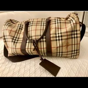 Burberry Leather Travel Duffel
